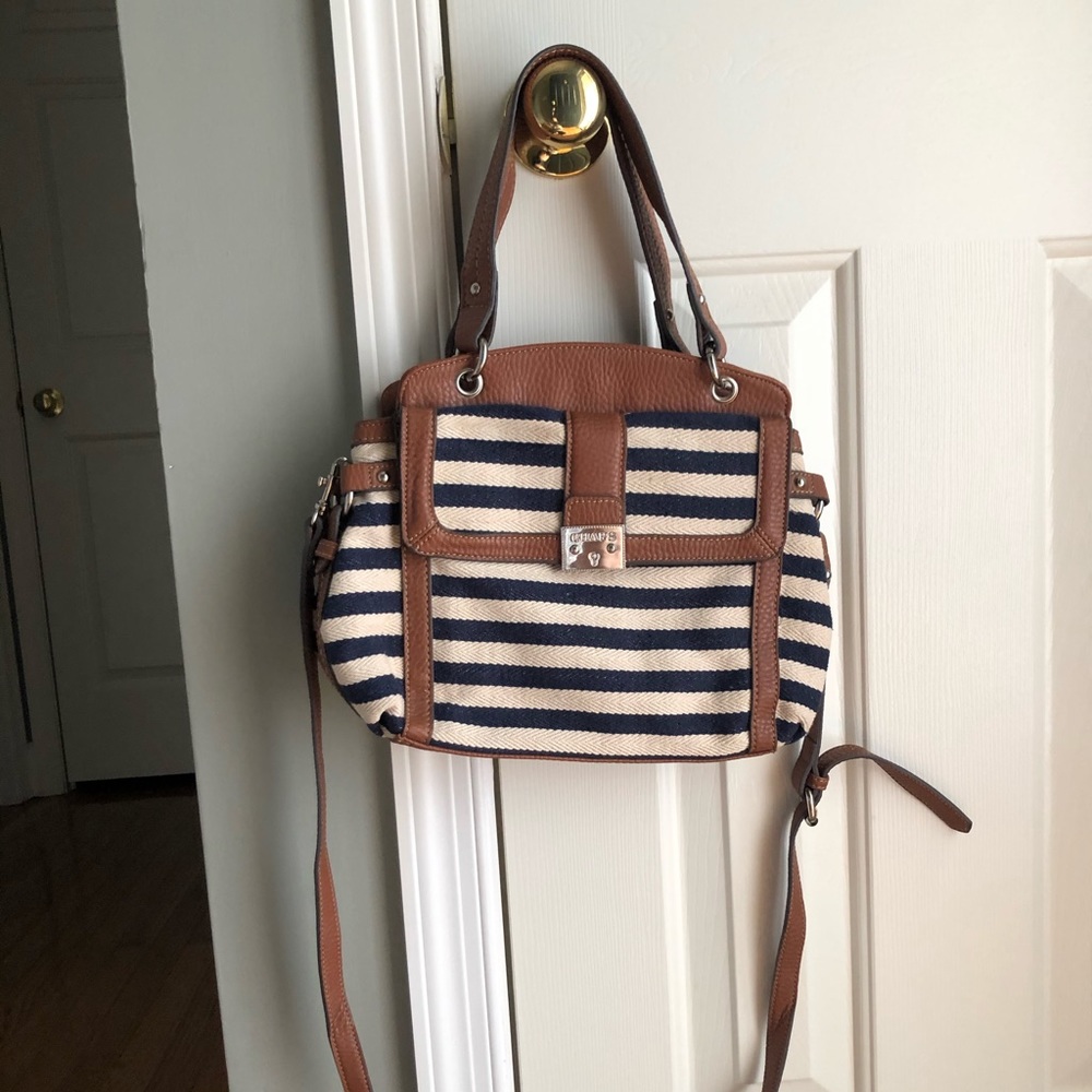 💛Chaps Stripped Crossbody/Top Handles Bag💛